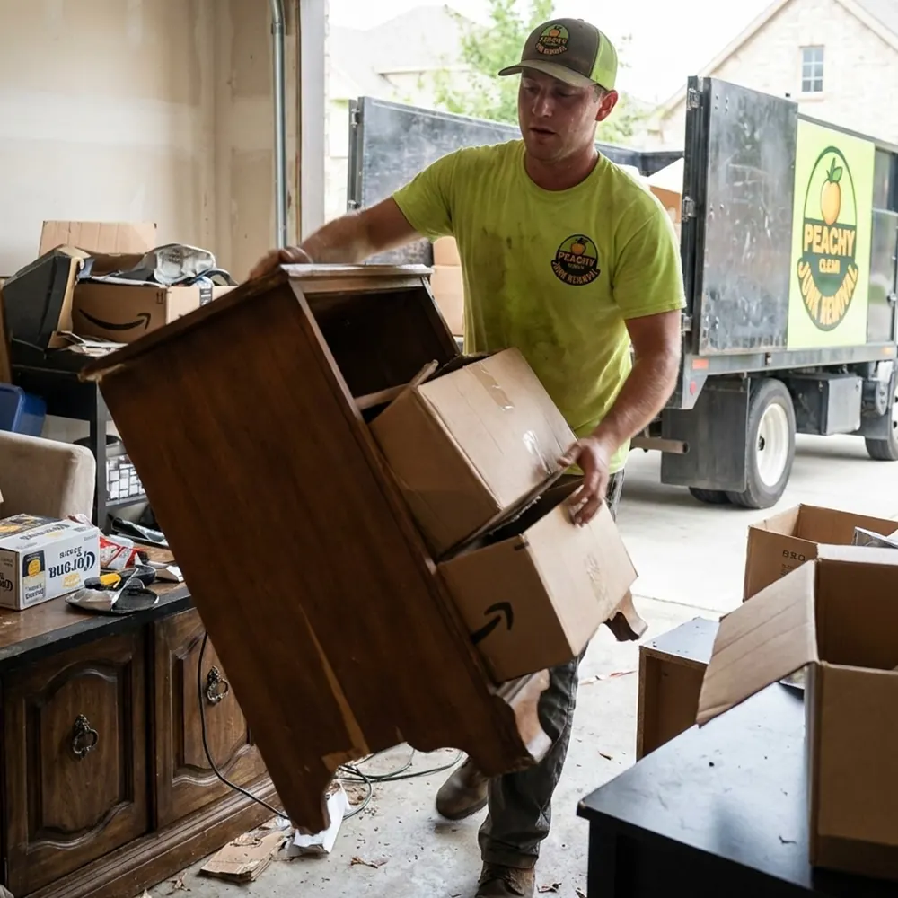 Garage cleanout in progress — Atlanta
