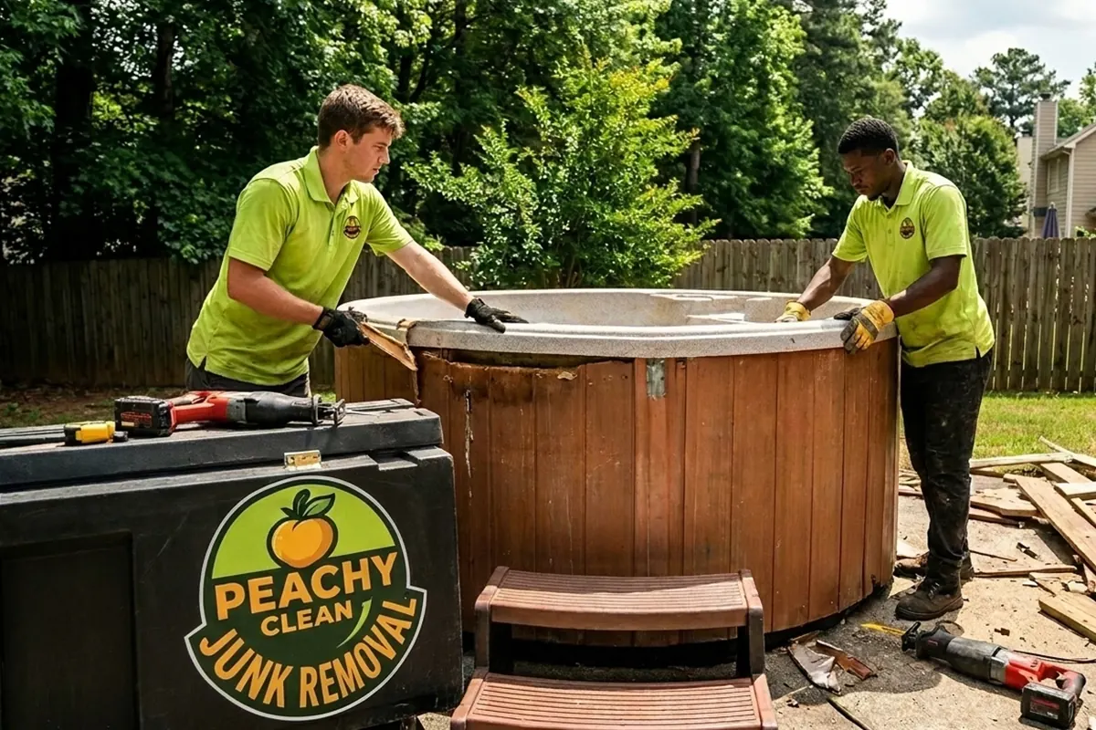 Hot tub removal in progress — Metro Atlanta